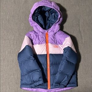 L.L. Bean Girls Fleece Lined Down Puffer Jacket